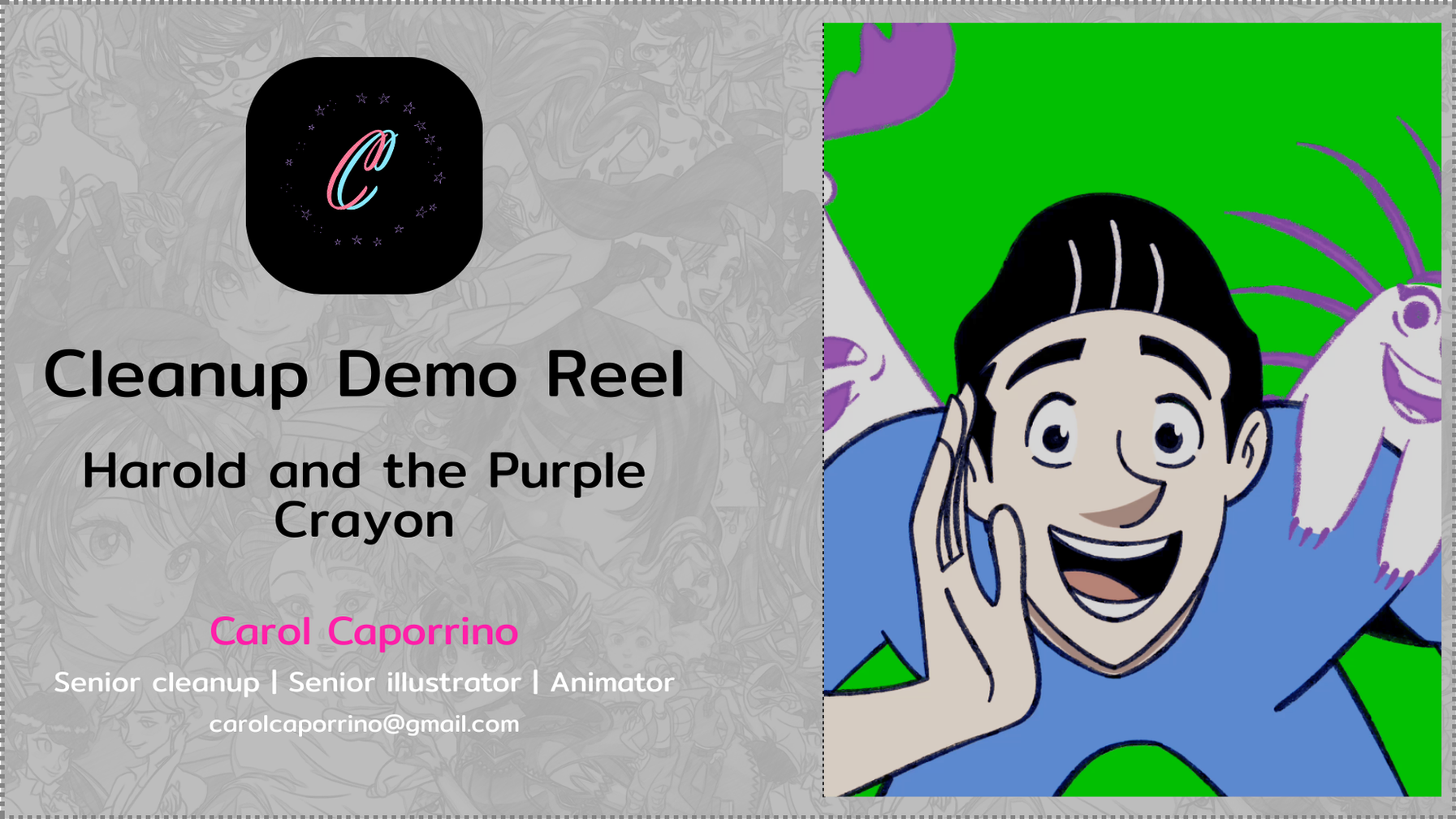 Harold and the Purple Crayon - Cleanup Demo Reel - Carol Caporrino
